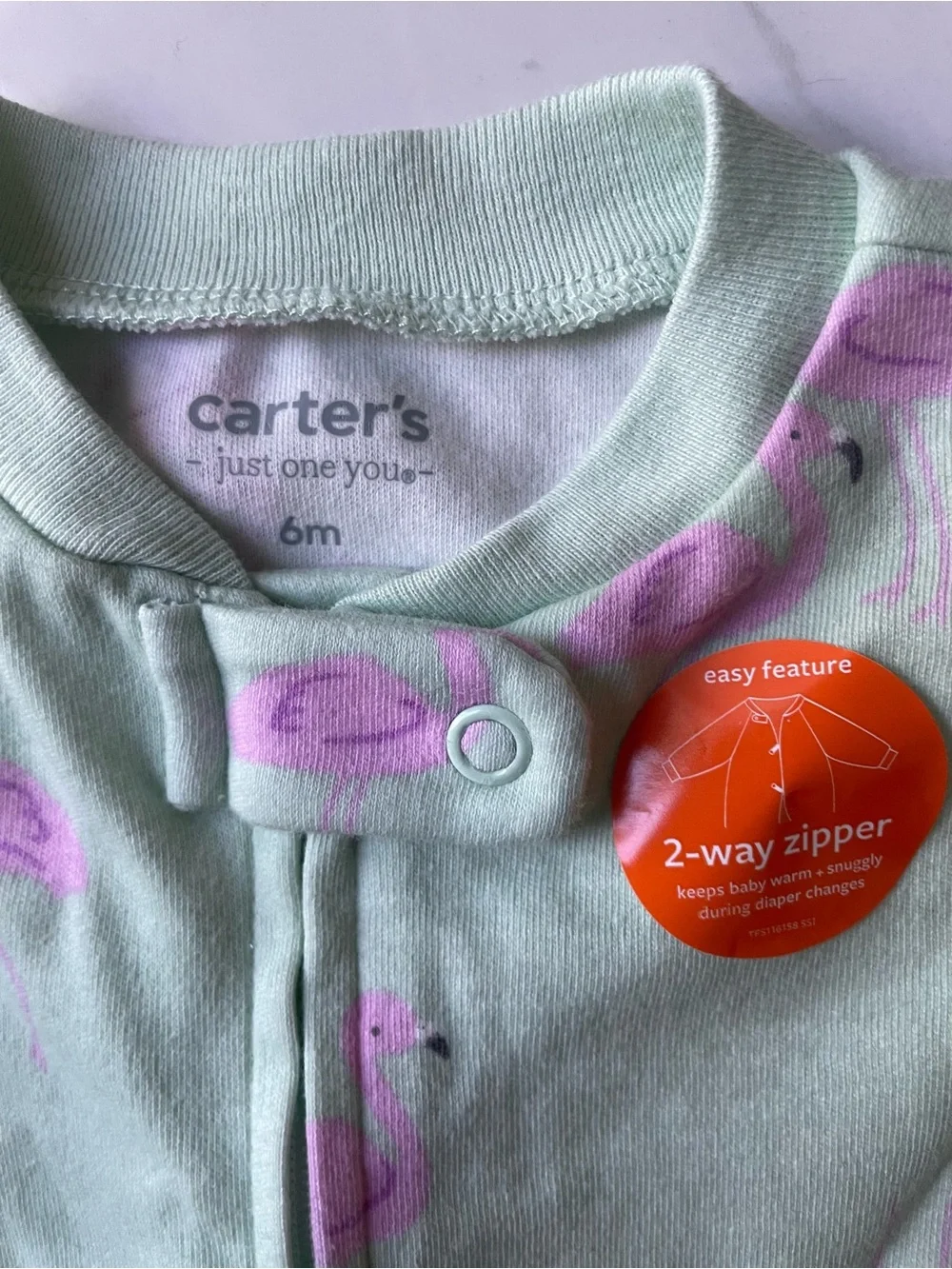 Carter's Lavender & Mint Baby Girl Footed One-Pieces (3-Pack)